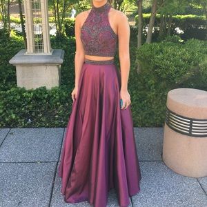 Two piece prom dress